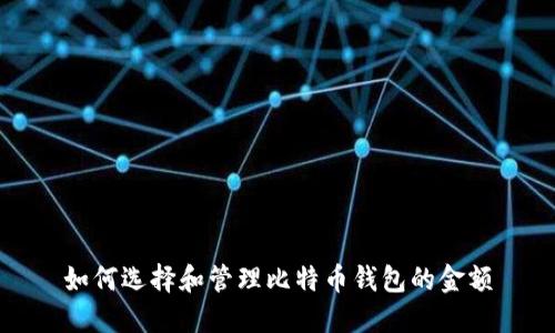 如何选择和管理比特币钱包的金额